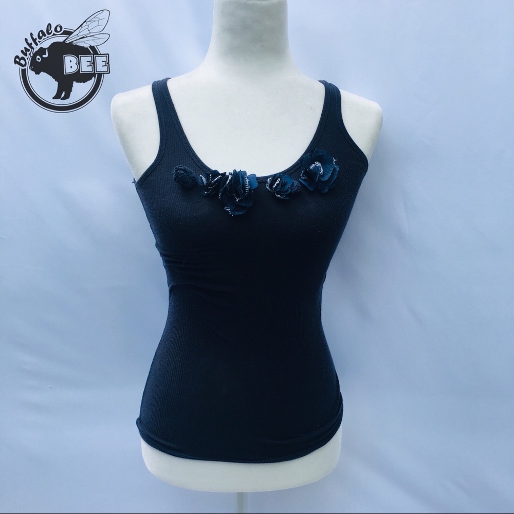 Abercrombie 'cute stretch' blue floral tank